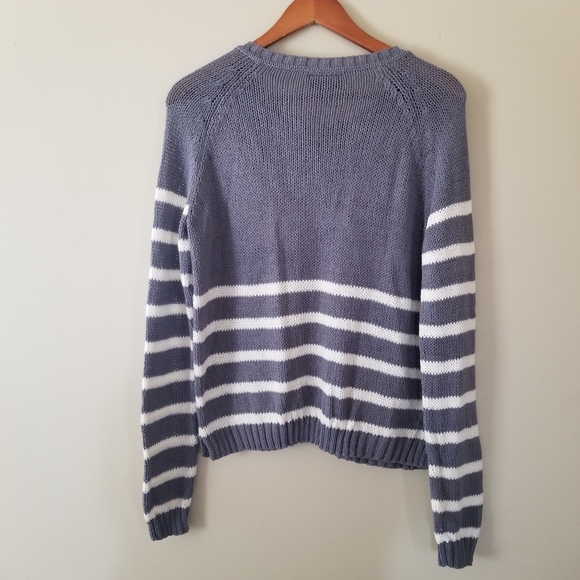 WOODEN Ships Tied Neckline Boating Cotton Blend Summer Sweater Size Small Medium - Picture 4 of 8